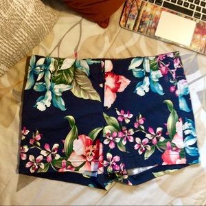 JCP Floral Print Navy Shorts